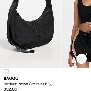 BAGGU medium nylon crescent bag